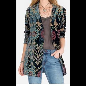Johnny Was Alika Velvet Blazer Size Small